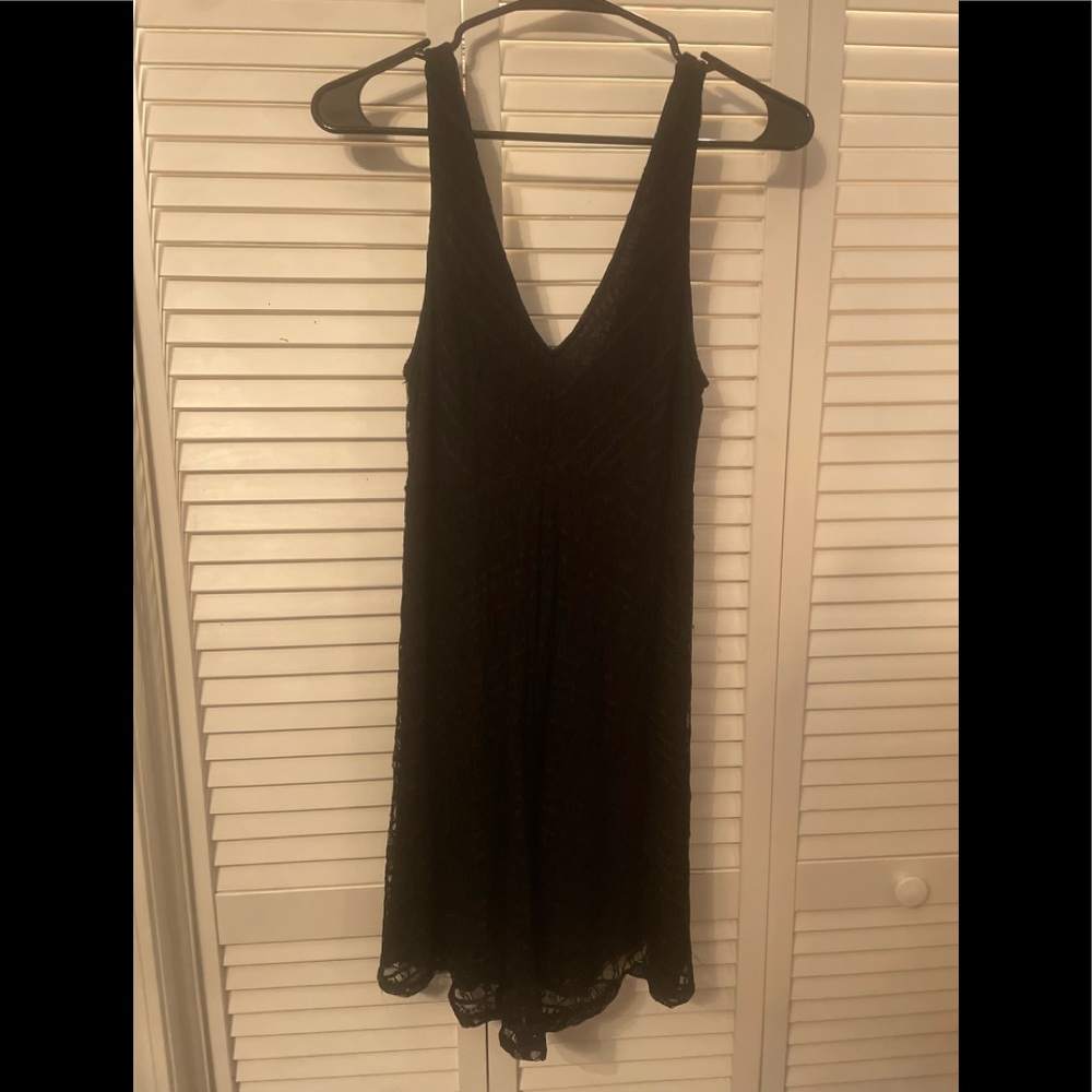 Beautiful Black Lacey Overlay Dress